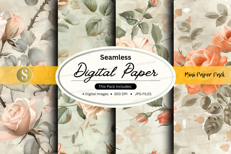 Seamless floral digital paper