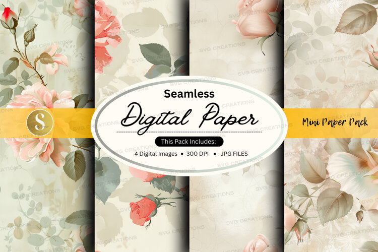 Seamless floral digital paper example image 1