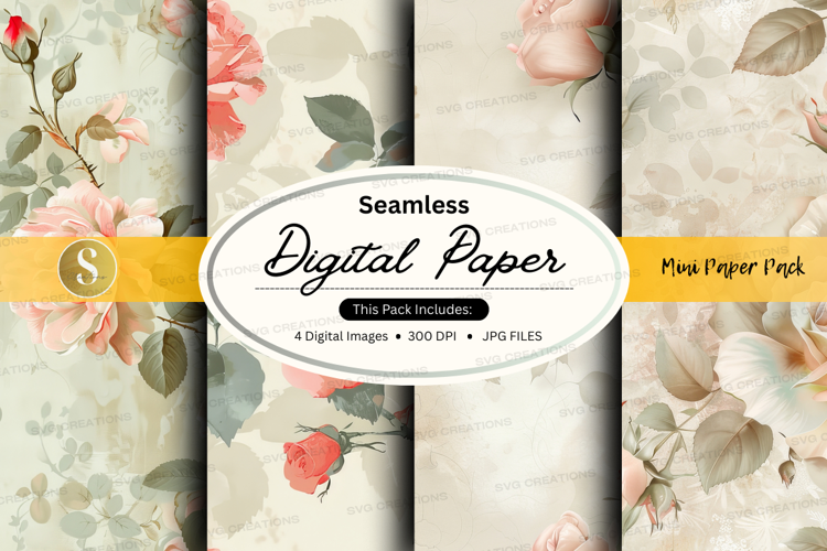Seamless floral digital paper