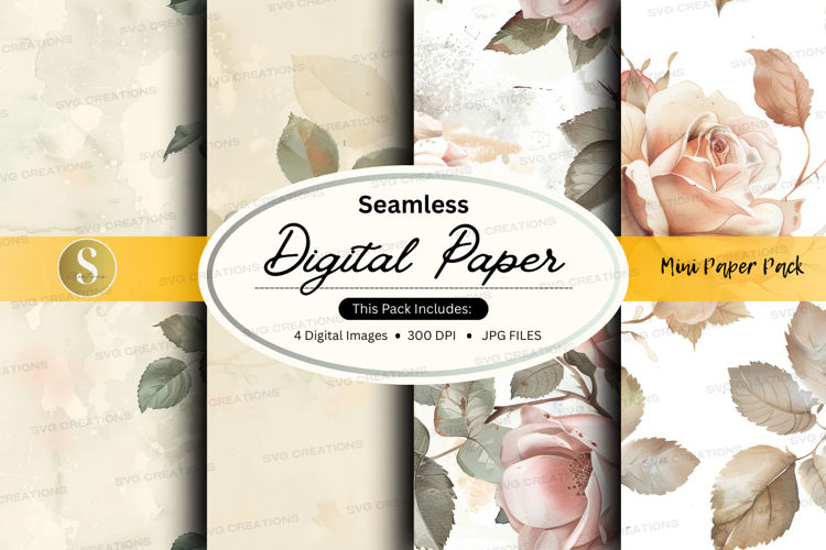 Seamless digital paper - vintage roses