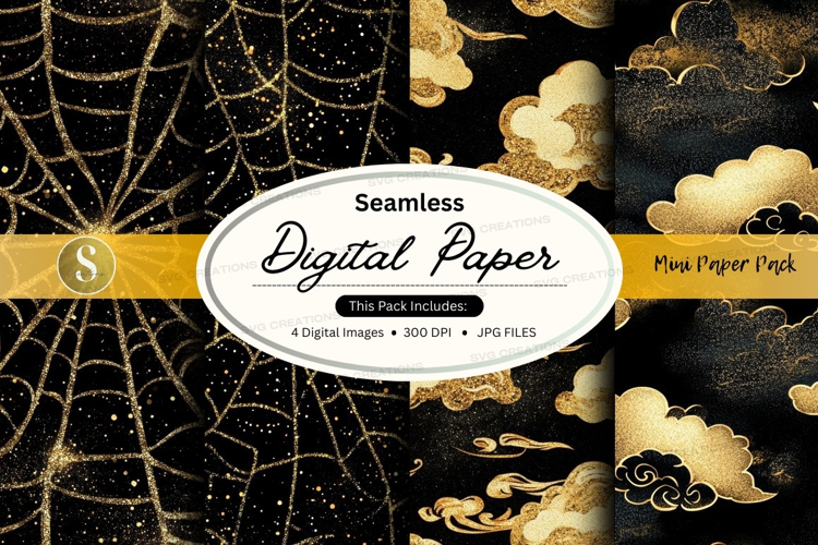 Seamless pattern: celestial night