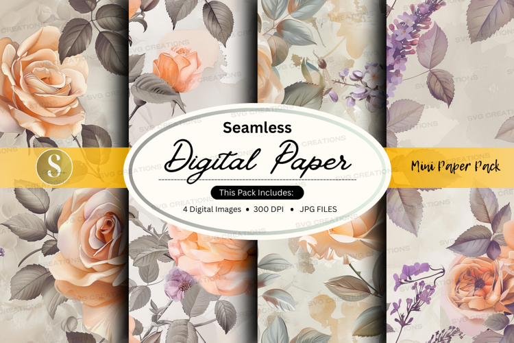 Seamless floral digital paper