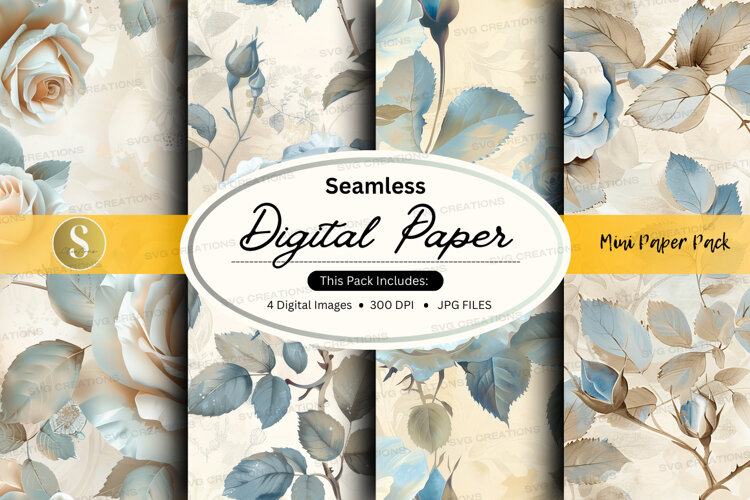 Seamless digital paper - floral collection example image 1