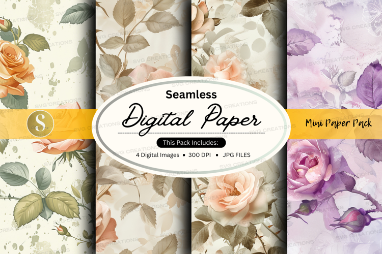 Seamless floral digital paper