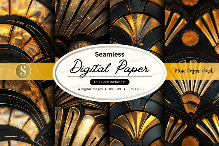 Seamless art deco digital paper