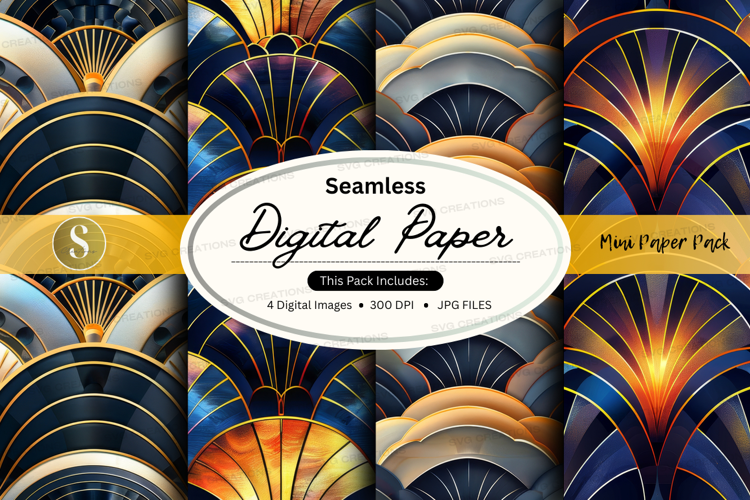 Seamless art deco digital paper