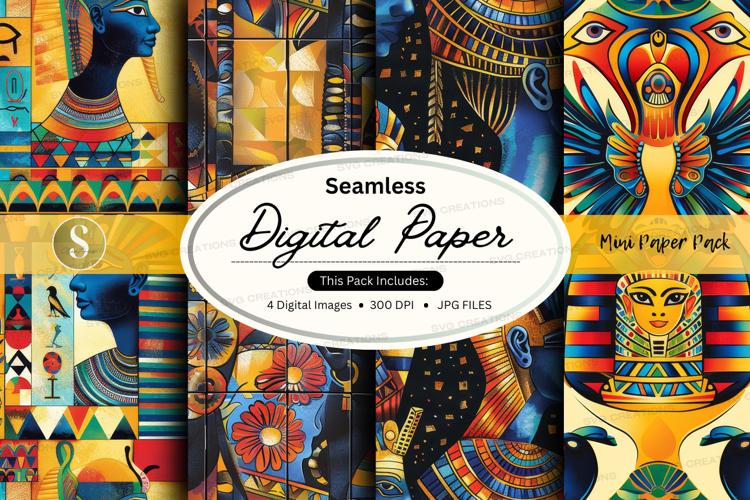 Seamless egyptian digital paper