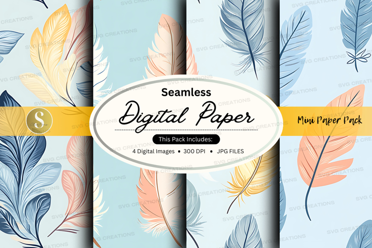 Seamless feather digital paper