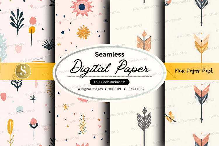 Seamless digital paper - mini paper pack