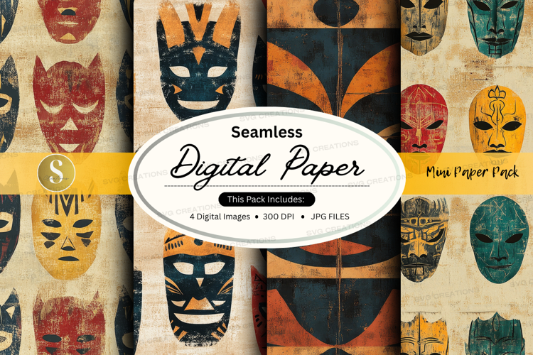 Seamless digital paper - mask pattern