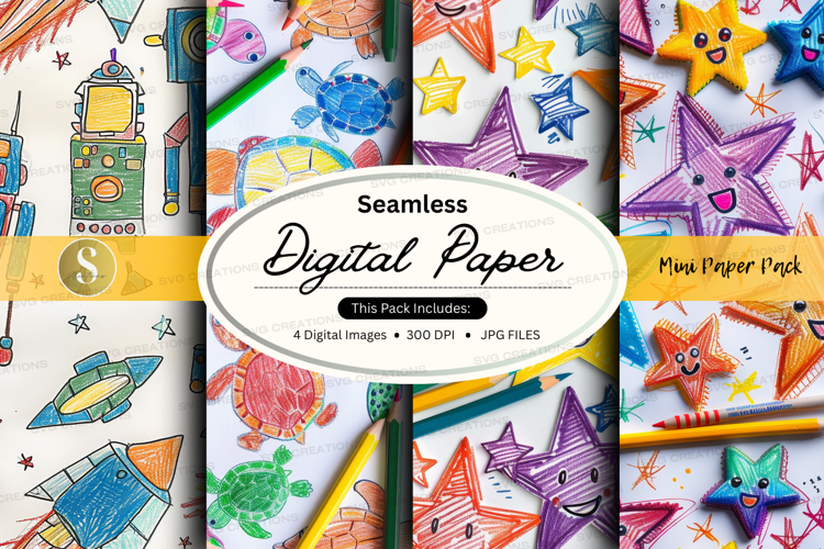 Seamless digital paper - mini paper pack digital paper