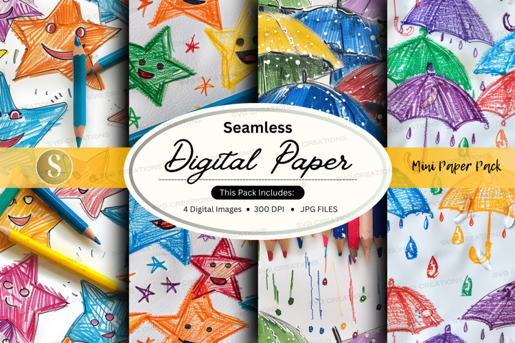 Seamless digital paper - mini paper pack