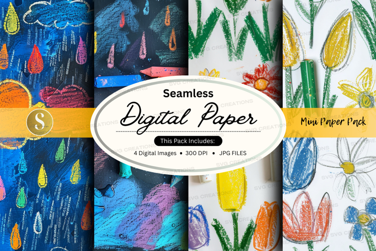 Seamless digital paper - mini paper pack