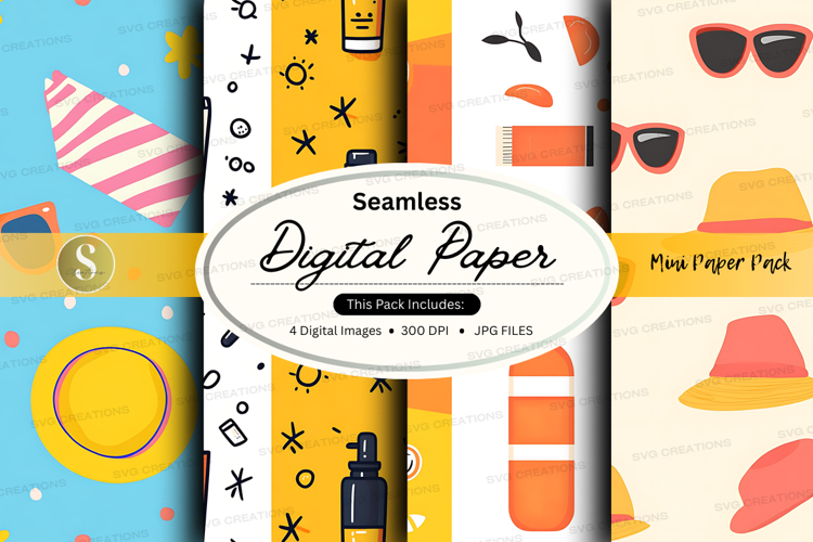 Summer Digital Paper Image 19