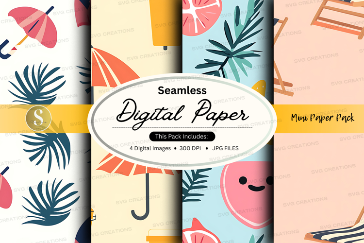 Seamless tropical digital paper