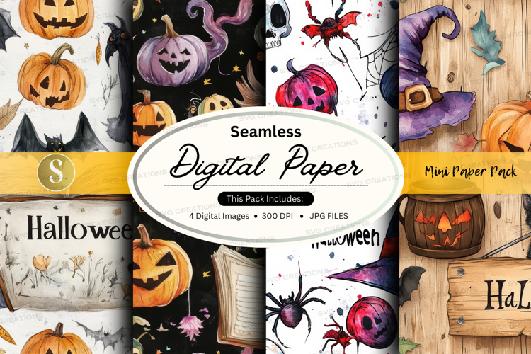 Halloween digital paper