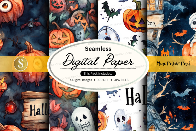 Halloween digital paper