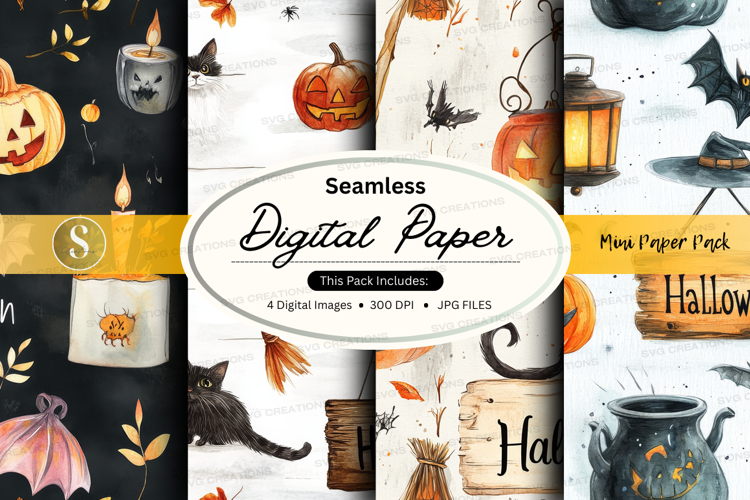 Halloween digital paper