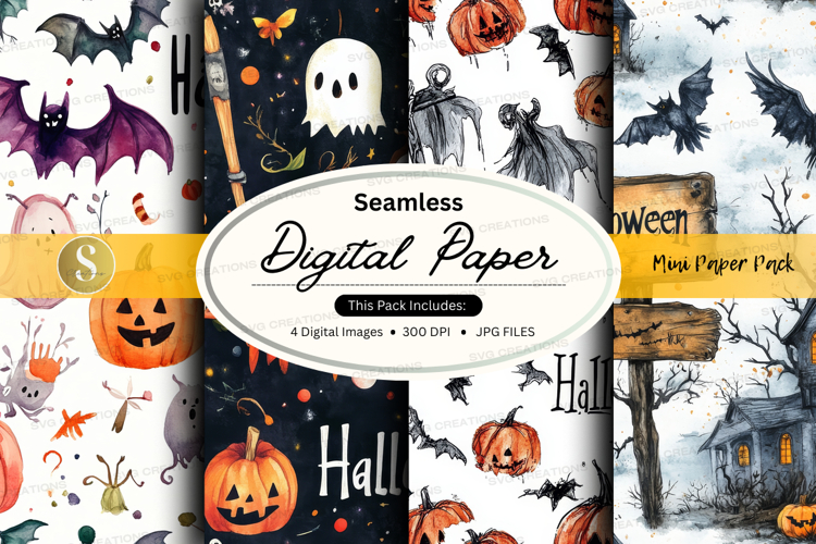 Halloween digital paper