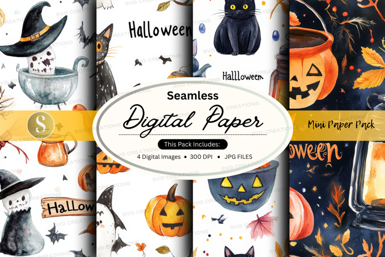 Halloween digital paper