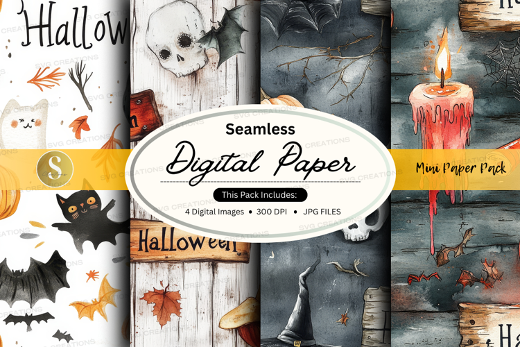 Halloween seamless digital paper