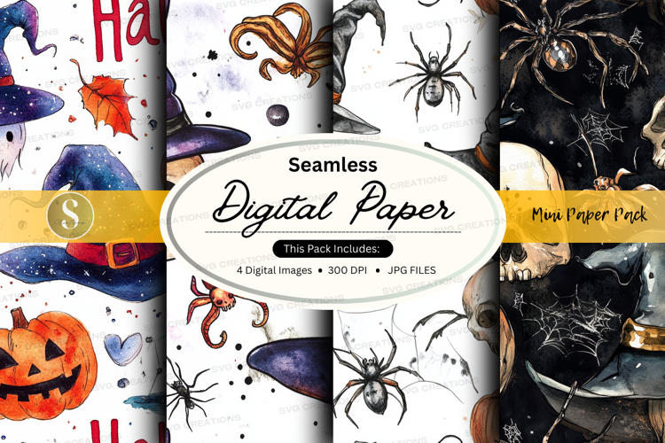 Seamless digital paper - halloween theme