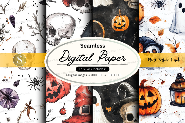 Halloween seamless digital paper