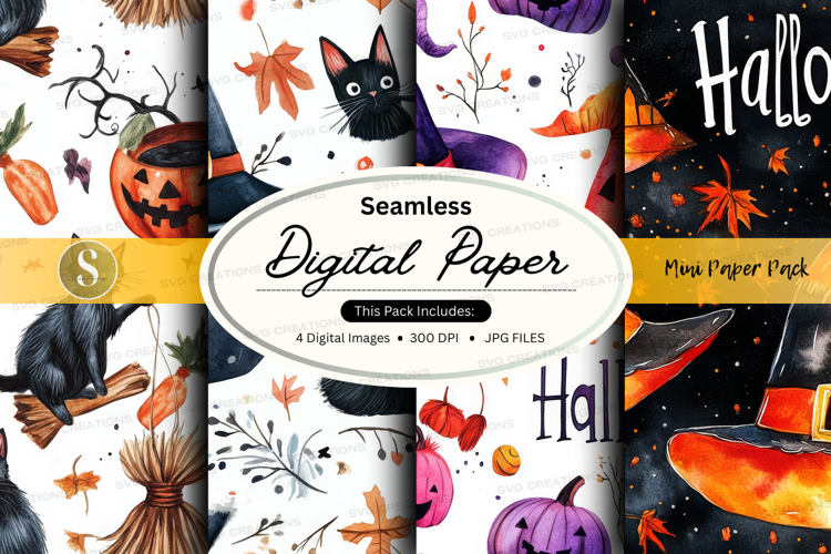 Halloween seamless digital paper