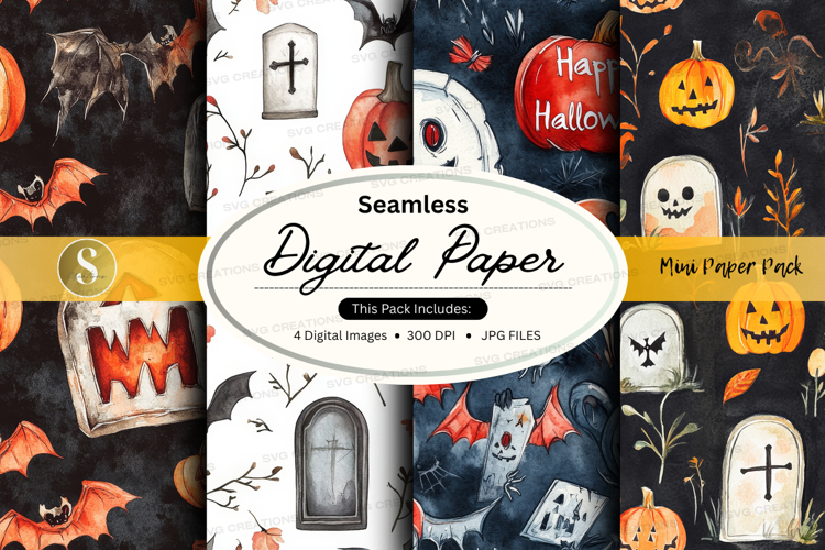 Halloween digital paper