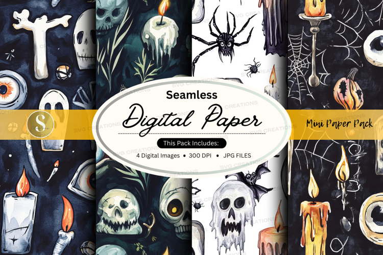 Halloween themed digital paper