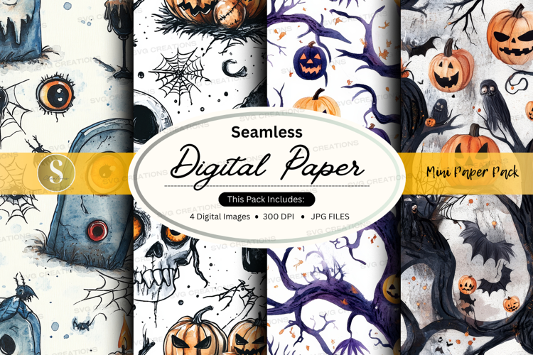 Halloween seamless digital paper