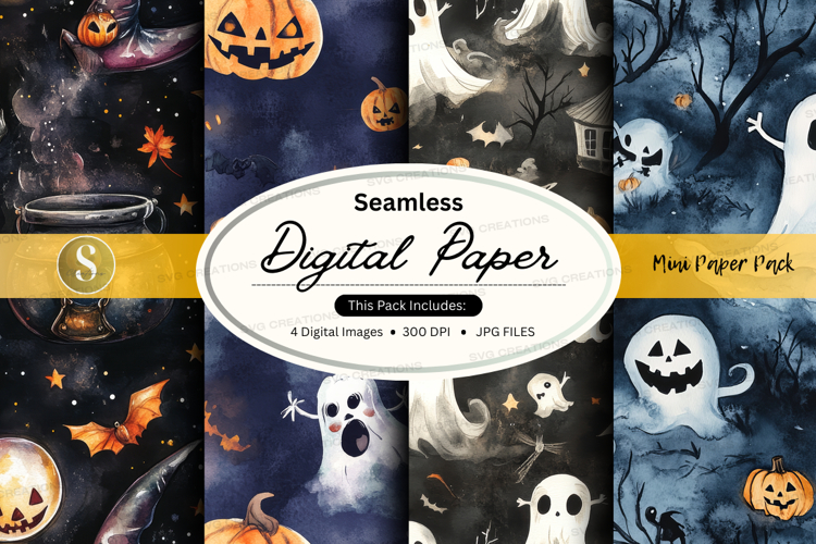 Seamless halloween digital paper