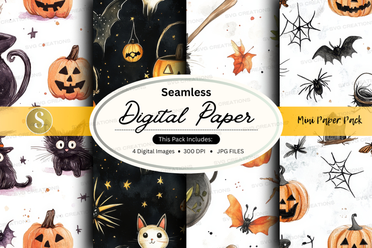 Halloween themed digital paper