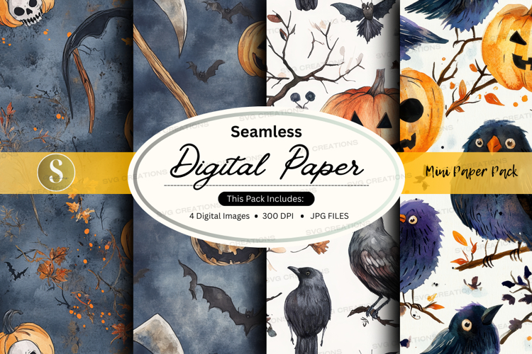 Seamless halloween digital paper