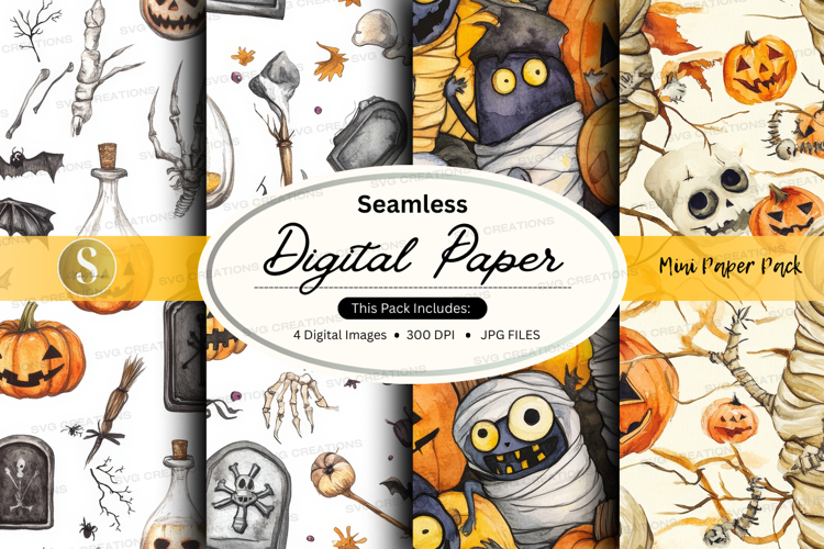 Halloween digital paper