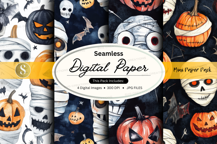 Halloween seamless digital paper