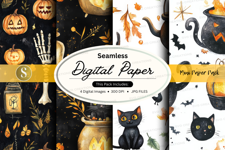 Seamless halloween digital paper