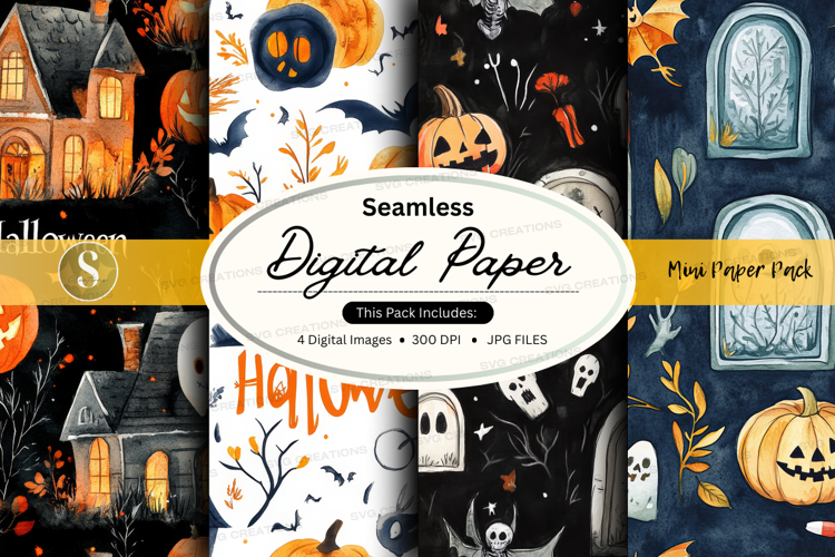 Halloween seamless digital paper