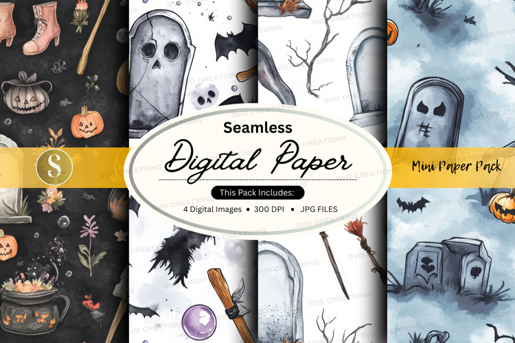 Halloween Seamless Pattern Image 16