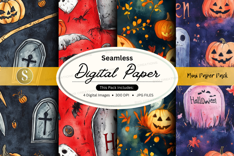 Halloween Seamless Pattern Image 14