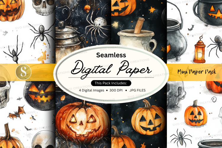 Halloween digital paper