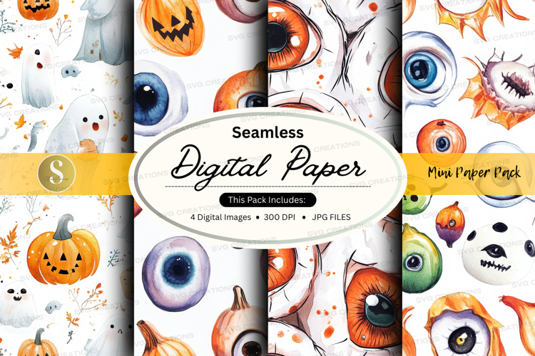 Halloween eyes digital paper