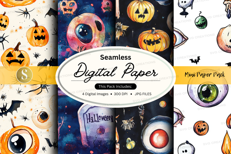 Halloween themed digital paper