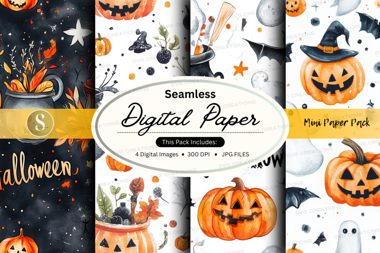 Halloween digital paper