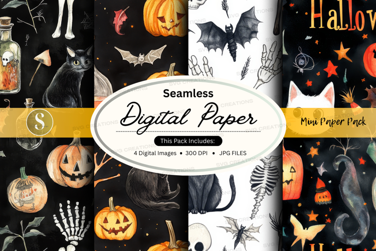 Halloween digital paper