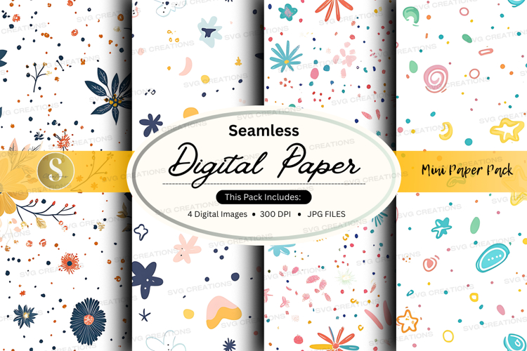 Seamless digital paper - mini paper pack digital paper