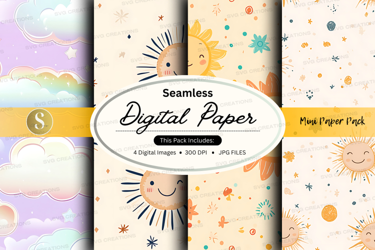 Seamless digital paper - magic paper pack