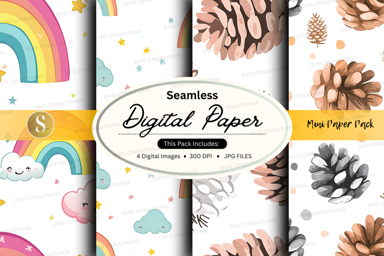 Seamless digital paper - mushroom pack