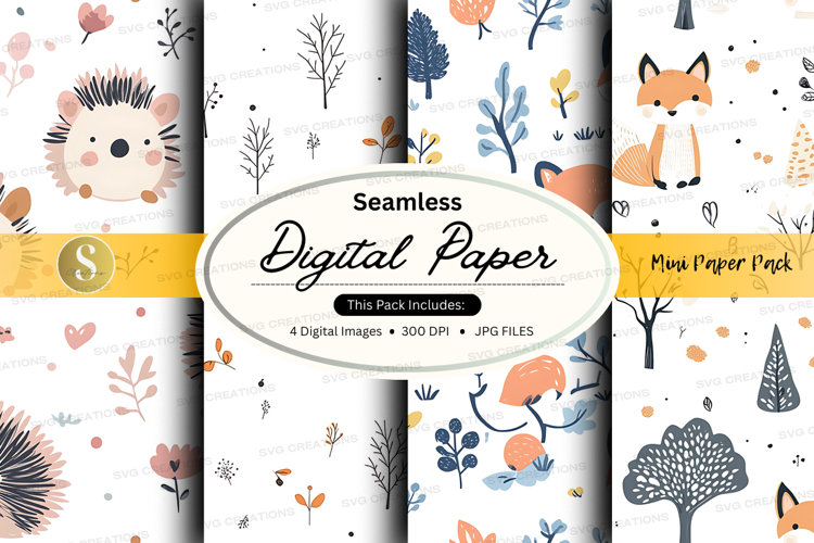 Seamless digital paper - mini paper pack