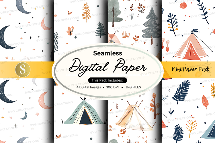 Seamless digital paper - mini paper pack